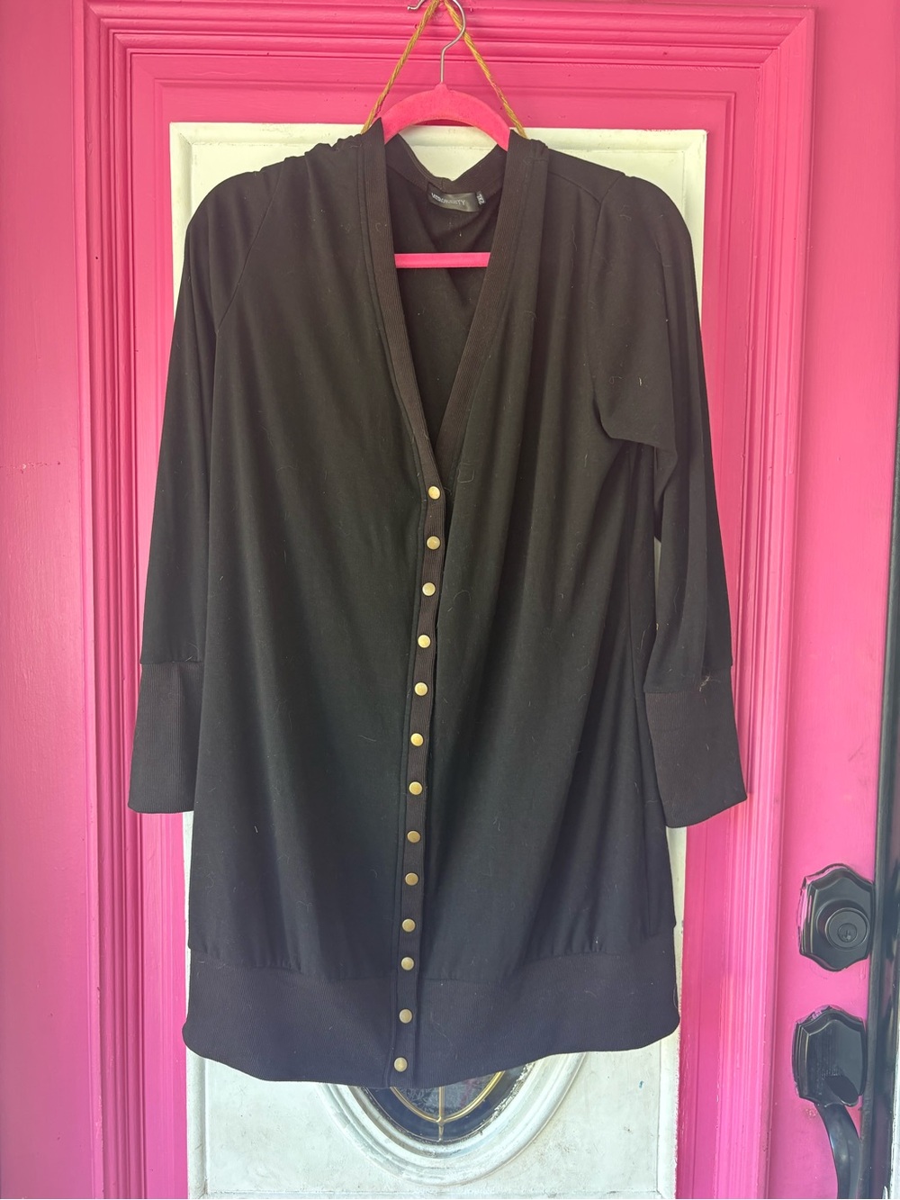 Black Button-Front Women’s Sweater Cardigan